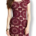 Aeropostale  Cape Juby Burgundy Bodycon Dress M/L Photo 0