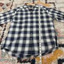 Vince  blue plaid button up blouse shirt Photo 7