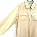 Tommy Bahama  size Large 12/14 100% silk cream color button‎ up blouse shirt top Photo 2