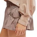 Free People FP  Movement Get Your Flirt On Shorts Athletic Pumice Tan Brown Sz S Photo 3