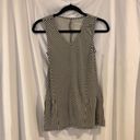 The Moon Half Black & White Striped Sleeveless Knit Blouse Photo 2