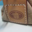 Dooney & Bourke  Tan Suede Purse  8.5" X 11.5"  Double Leather Handles Snap Close Photo 11