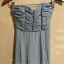 Show Me Your Mumu  Bonbon Strapless Dress inSteel Blue Chiffon XXS Photo 3