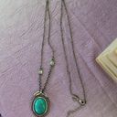 American Eagle AEO Turquoise Stone Necklace Pendant Deco Chain Photo 4