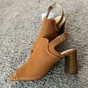 Liz Claiborne Cognac Peep Toe Heels Photo 2