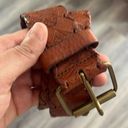 Amanda Smith  Leather Belt with stamped detail Brown Medium Photo 0