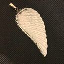 Angel Wing Pendant Natural Shell & Pave Angel Wing Pendant for Necklaces NEW Photo 0