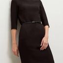 MM.LaFleur  Dress Black Etsuko Dress Belted w/ Pockets Sz 10 EUC Wondertek Fabric Photo 1