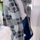 By Design black and white knit thick flannel shirt jacket shacket size large Photo 4