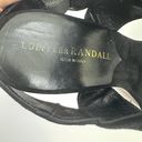 Loeffler Randall  Women's Suede Platform Wooden Heel Sandals Black Size 7 Photo 7