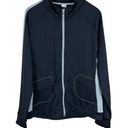 Alo Yoga Alo Track Jacket Womens XXL Black Full Zip Up Coolfit‎ Colorblock Pockets Active Photo 0