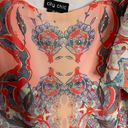 City Chic  Beaded Neckline Paisley Blouse XS/14 Photo 1