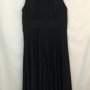 Max and Cleo  Black Pleated Sleeveless Knee Length Empire Waist Ruffle Dress 6 Photo 4