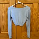 John Galt Cropped Blue Sweater  Photo 1