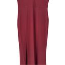 Dress the Population  Sandra Plunge Crepe Trumpet Gown in Burgundy size M NWT Photo 4