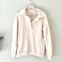 ALC Frank A.L.C Connor Collared Fleece Sweatshirt In Pink Tint in Size S Photo 1