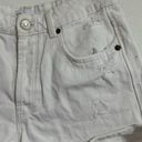 ZARA High Rise Distressed Denim Shorts Photo 4