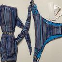 PilyQ New.  Tahiti blue and metallic teeny bikini Photo 8