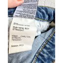 R13  Boy Straight Mid-Rise Distressed Stretch Crop Jeans Carlton Women's Size 29 Photo 9