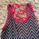 OP  Sheer Chevron Criss Cross Sleeveless Swimsuit Coverup Juniors Small Photo 1