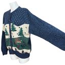 Northern Reflections Vintage  Nature Scene Wool Blend Button Down Sweater Large Photo 6