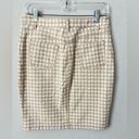 J. McLaughlin  Josette cream/white Houndstooth Pencil skirt Size 4 Photo 3