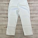 st. john's bay White Crop Capri Pants. Stretchy material. Faux pockets. Comfy waistband.  16” waist 11” rise 23” inseam Photo 5