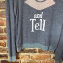 Wildfox  Gray Kiss and Tell Graphic Knit Top Women's Size Small Photo 3