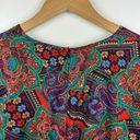 Veronica Beard NWT  Simmons Paisley Floral Silk Blend Top Flame Red Multi Size 10 Photo 5