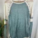 Fitz + Eddi  Blue & Ivory Long Sleeve Tee T Shirt L Photo 0