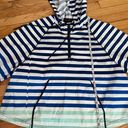 Hunter Striped Print Hoodie Hood Oversized Crop  Photo 4