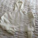 Nasty Gal  Off White Crop Hoodie Oversized Size Medium Photo 5