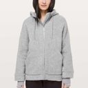 Lululemon  So Sherpa Wool Blend Boucle Gray Heather Hooded Zip Jacket size 2 Photo 1