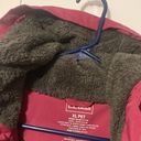 L.L.Bean  Women’s Hooded Wing Jacket Size XL Nylon Long Sleeve Wine Color Photo 2