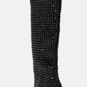 ZARA  RHINESTONE HEELED DENIM BOOTS BLACK Size 37/6.5 NEW Photo 8