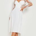 Boohoo White Lace Midi Dress Photo 0