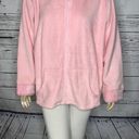 Denim & Co . NWT Size 3X Pink Zip Front Fleece w/ Faux Fir Trim Jacket Photo 3