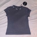 White Fox Boutique , Close To Home Top, Small Charcoal Grey Short Sleeve Tshirt Photo 6