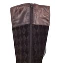 Born Women's Brown Leather Riding Boots Size 8.5 Diamond Pattern Zip Photo 6