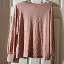 Ava & Viv  Women's Sz X Shirt Long Sleeve Crew Neck Shirt Soft Blush Pink EUC Photo 4