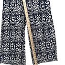 Ralph Lauren  LRL Pants Womens S Blue White Ikat Wide Leg Stretch Jersey Knit Photo 7