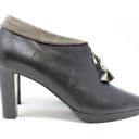 Brighton  Stacey Suede Trim Leather Ankle Booties Black Size 8.5M Photo 5