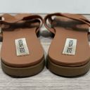 Steve Madden Roceen Sandals Brown Leather Slip On Flats Slides Shoes Size 7 Photo 1