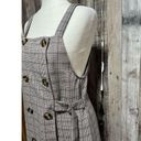 Love & Piece Collective Pinafore Mini Dress Size S Prince Of Wales Check Photo 2