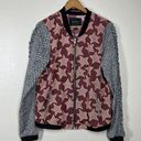 Maison Scotch  Star Mixed Print Bomber Jacket Size 4 Lightweight Ruffled XL Photo 0