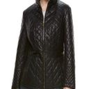 Gallery  New York Faux Leather Quilted Jacket Full Zip Size Medium Photo 1