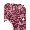 Honey Punch  Burgundy Paisley‎ Print Wrap Tie Crop Top Photo 5