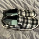 Dr. Scholls  Madison Flannel Slip On Sneakers Black White 8 NIB Photo 5