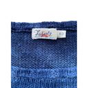 Faherty  Womens 100% Linen Reenie Lightweight Sweater Tie Dye Navy Blue Sz‎ Small Photo 3