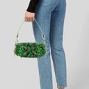 The Row Manc Embossed Leather Green Croc Shoulder Bag Photo 0